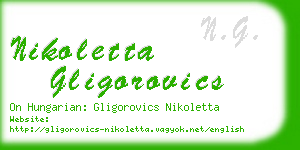 nikoletta gligorovics business card